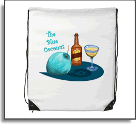 Blue Coconut Backpack - Bocas Del Toro, Panama - Island Art by Yotigo